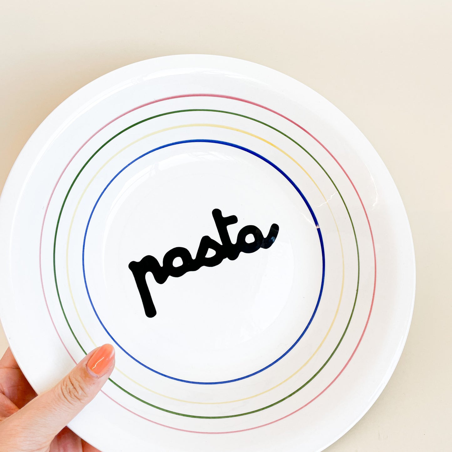 Ceramic pasta bowl