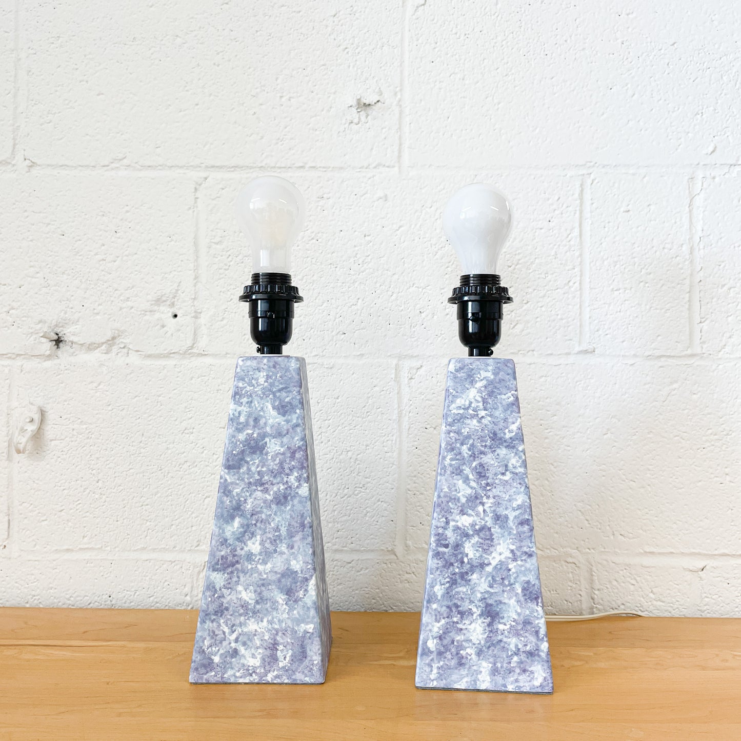 Purple speckled lamps