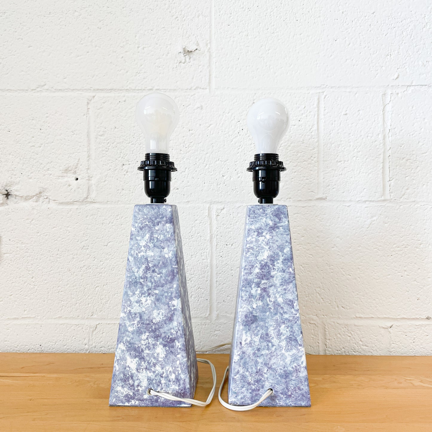 Purple speckled lamps