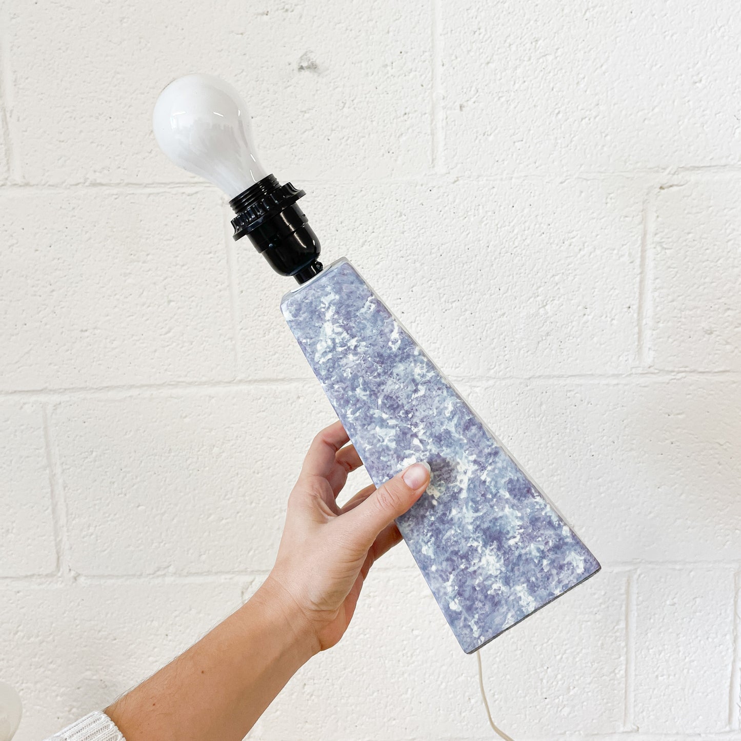 Purple speckled lamps