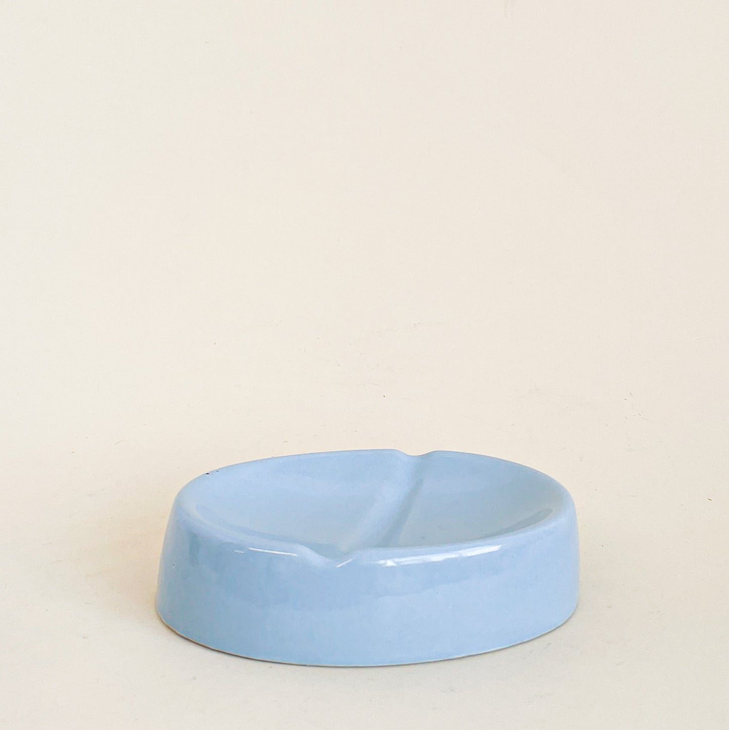 Blue ceramic soap dish
