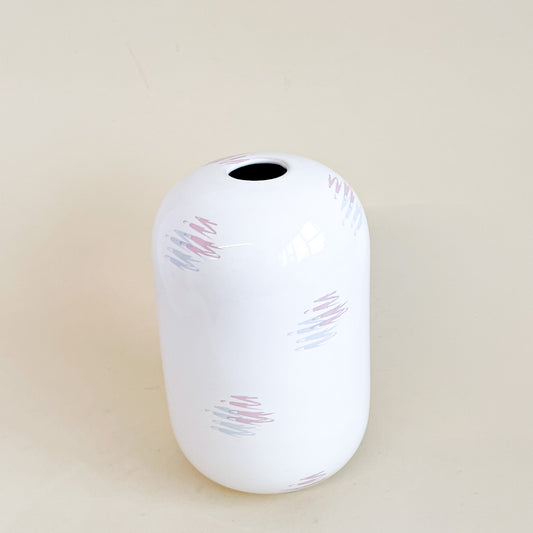 Vase blanc graffiti Céramique de Beauce