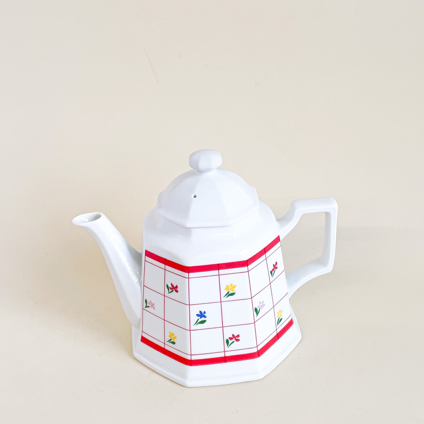 Small flower porcelain teapot