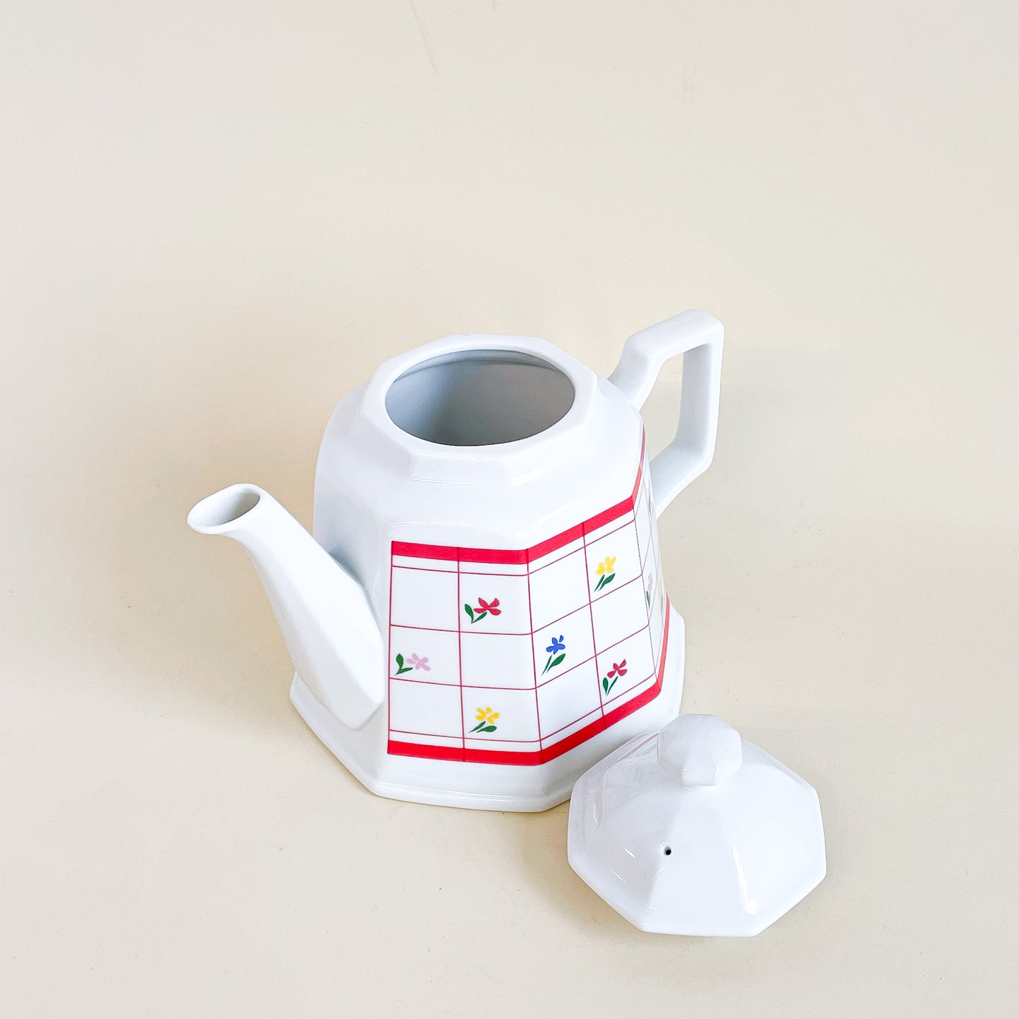 Small flower porcelain teapot