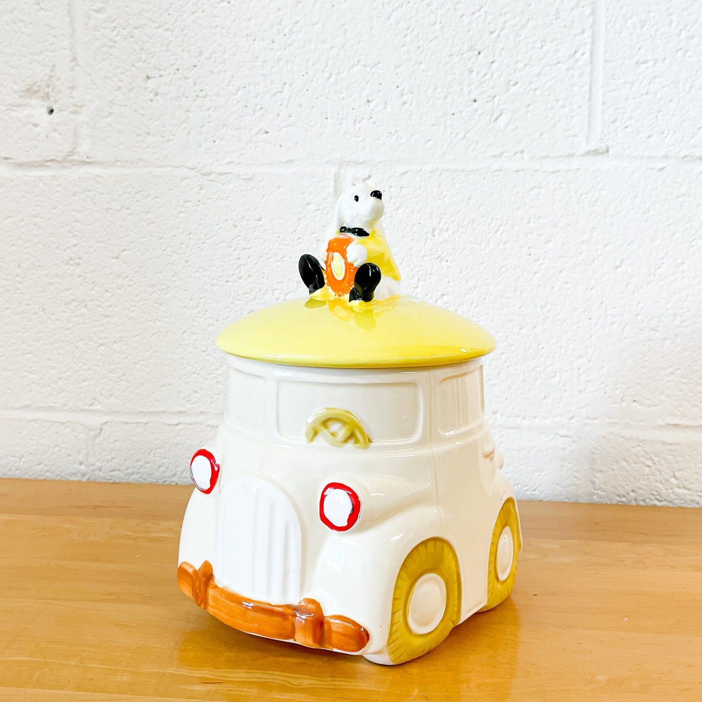 Dog car driver cookie jar