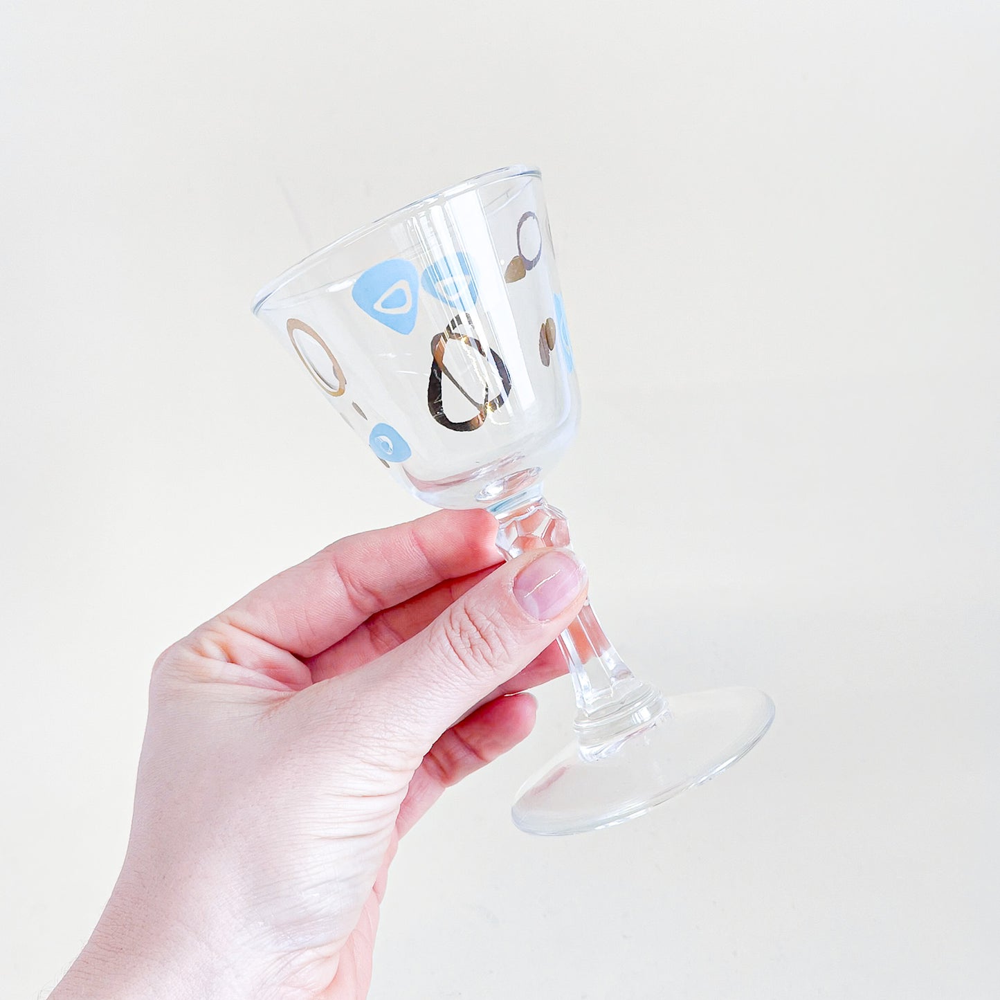 Federal Glass 1950s Amoeba stem glassware
