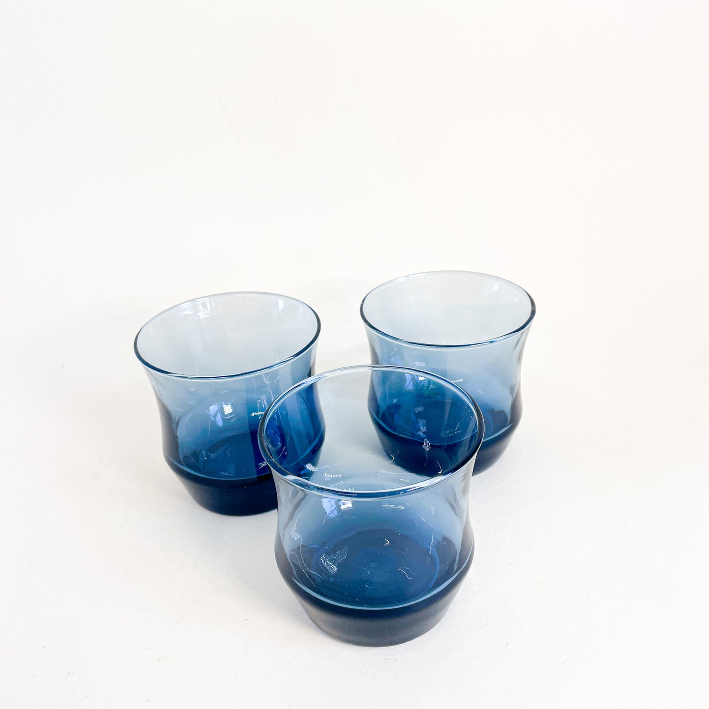 Libbey dark blue glasses trio