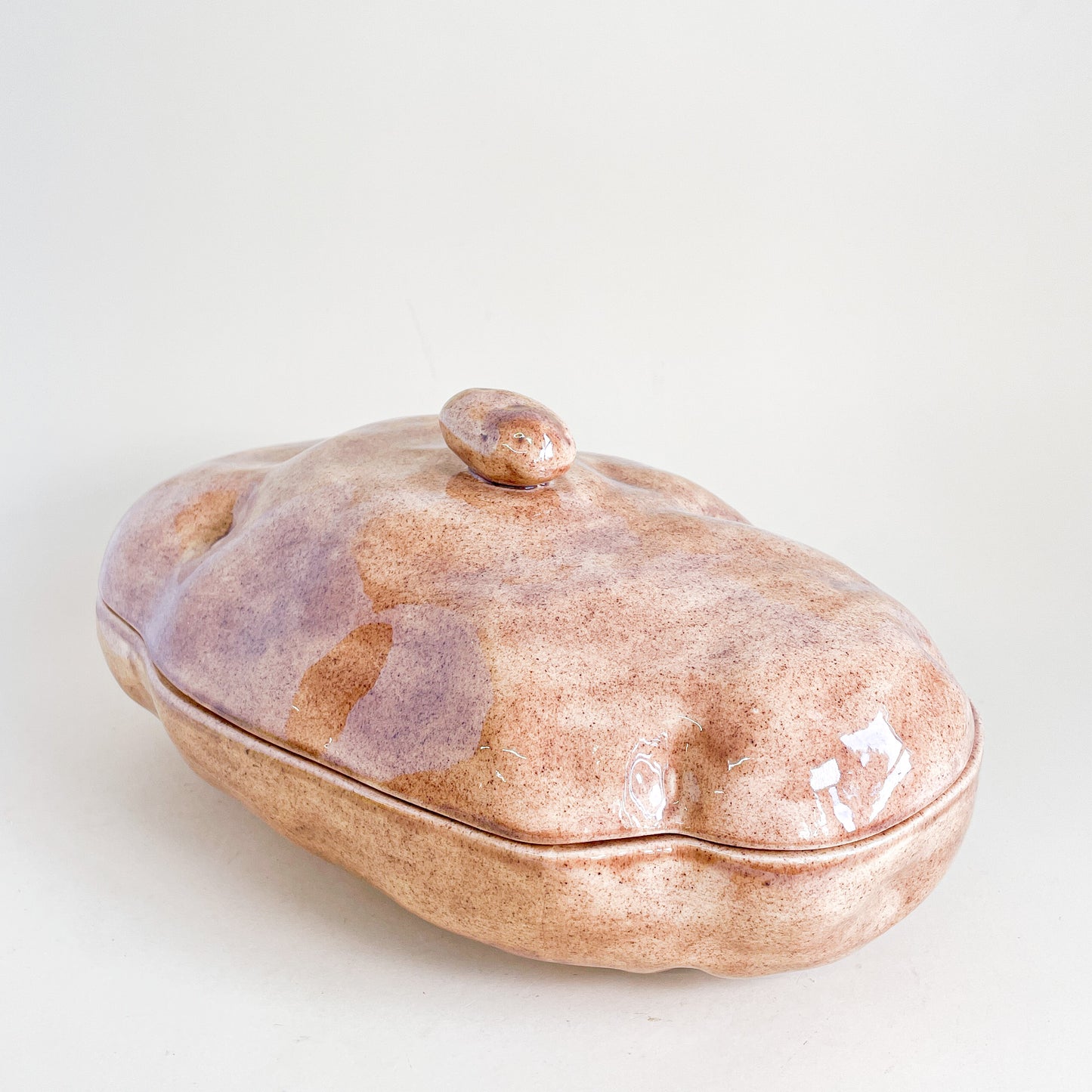 Glossy ceramic potato dish