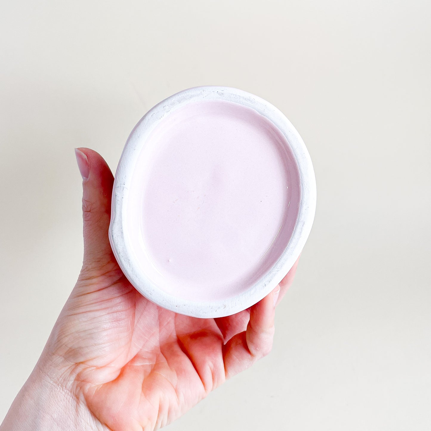 Large pink ceramic vase