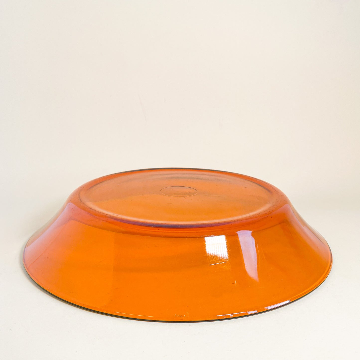 Large amber Duralex deep plate