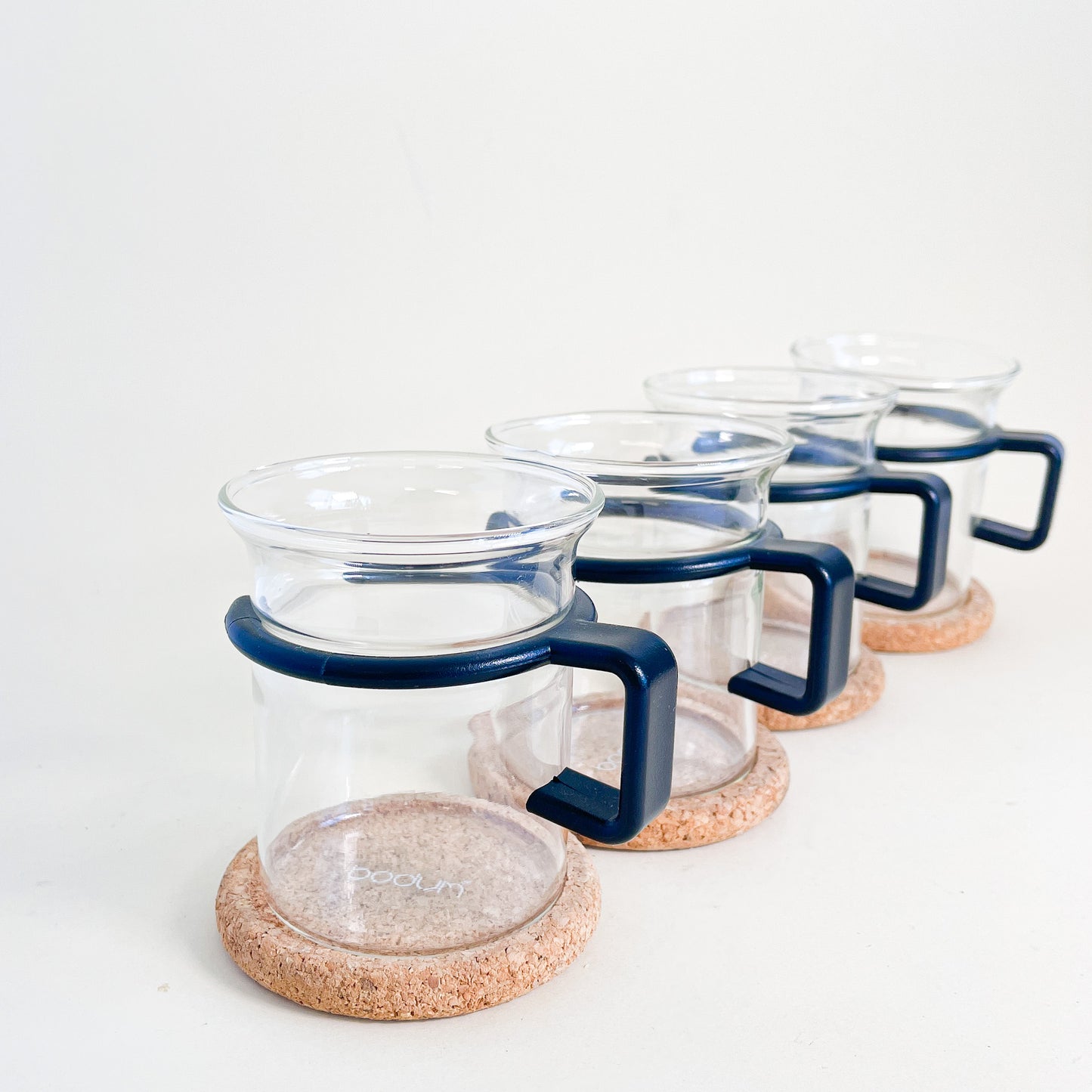 Set of black Bodum mugs