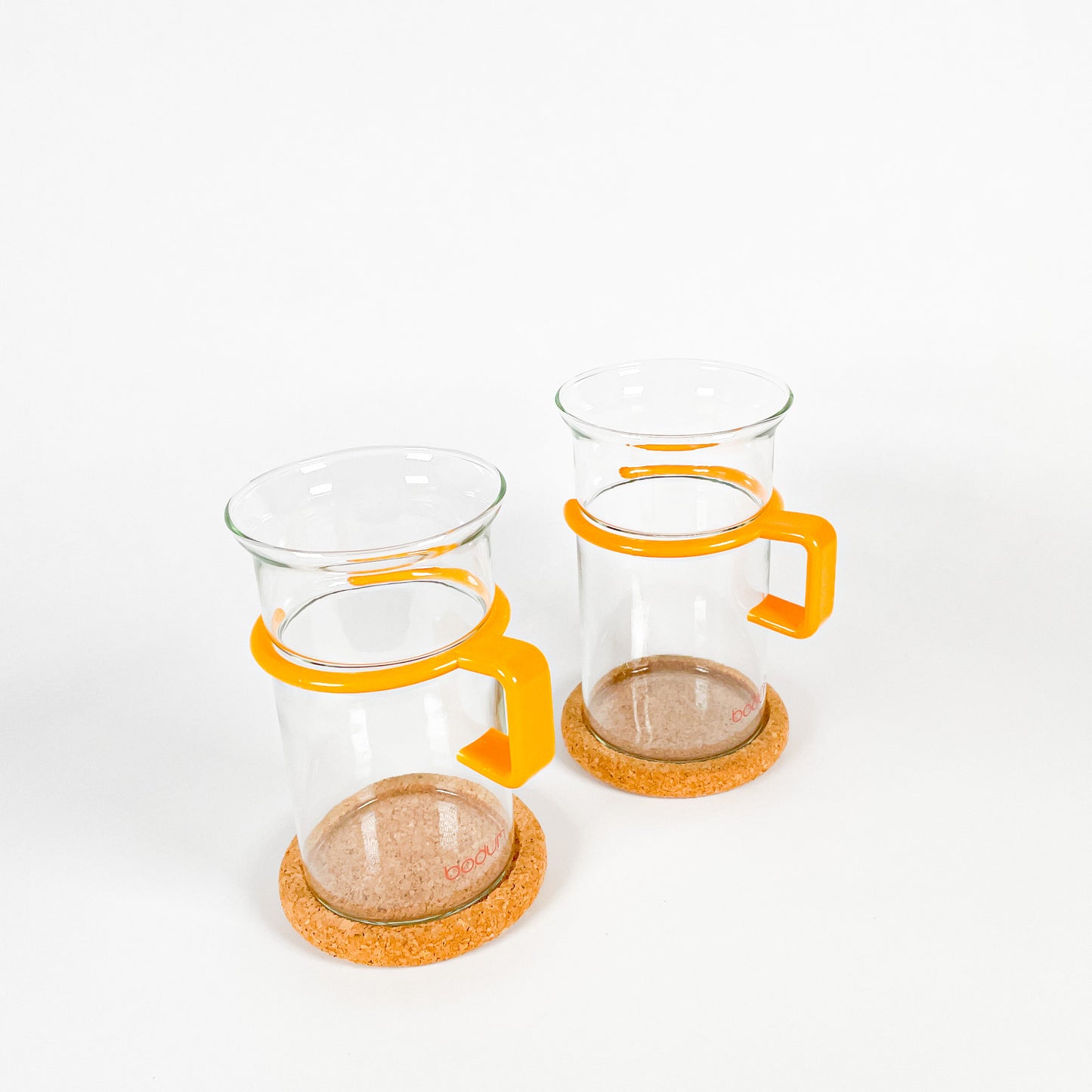 Tall yellow Bodum mugs duo