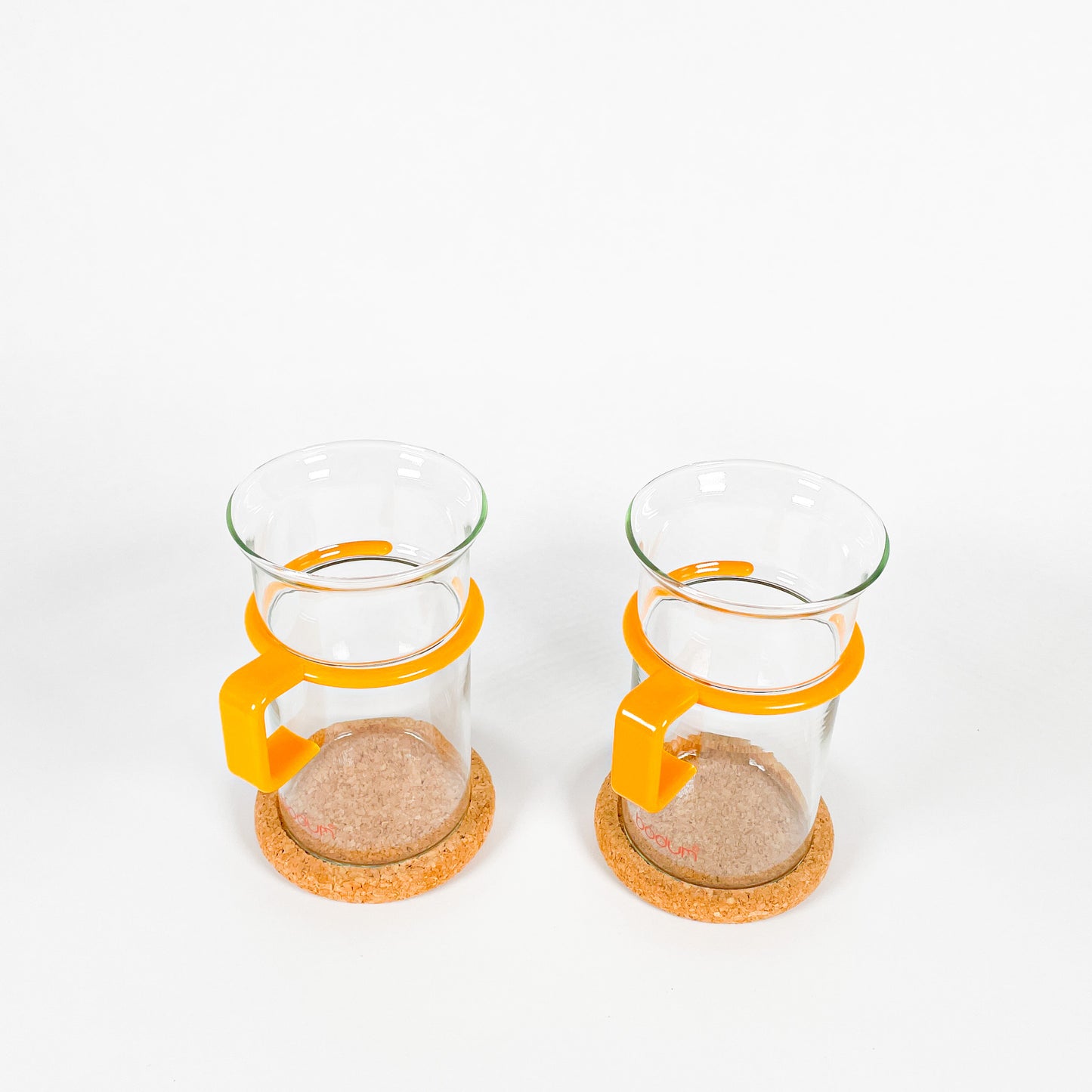 Tall yellow Bodum mugs duo