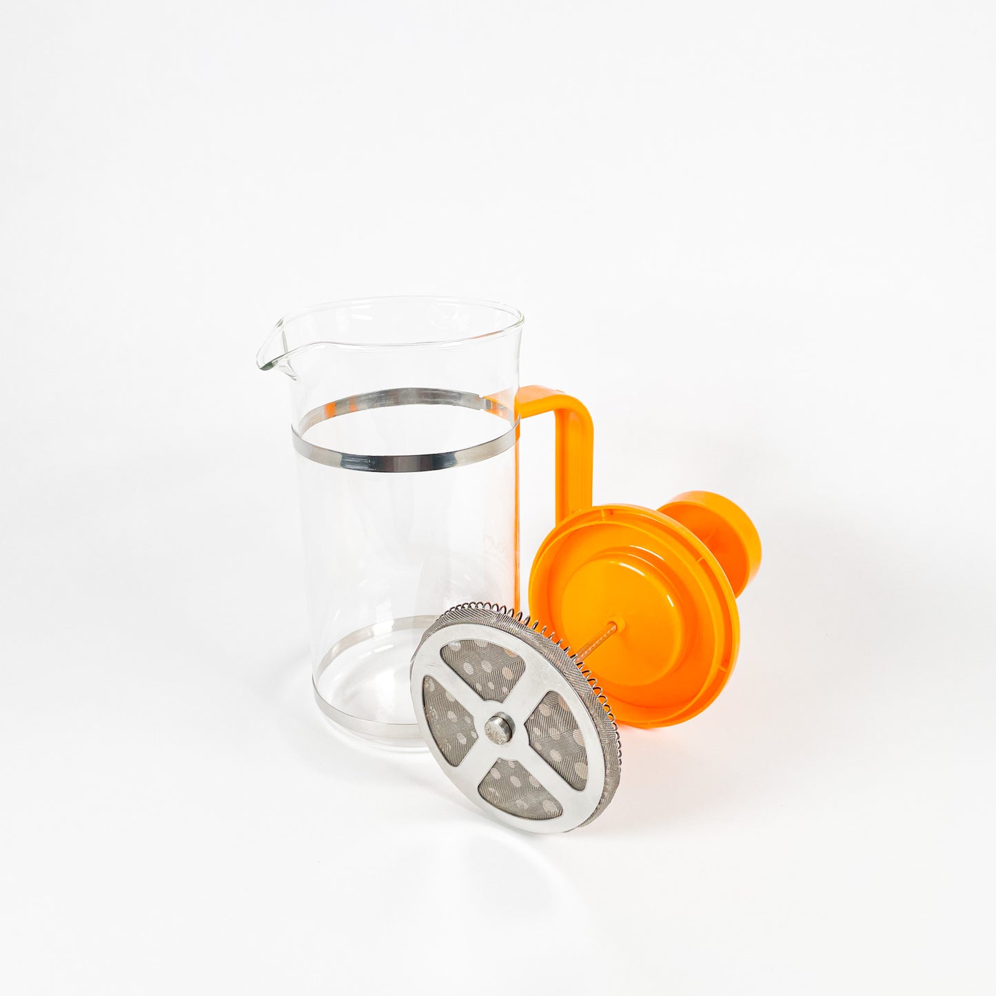Yellow Bodum french press coffee maker