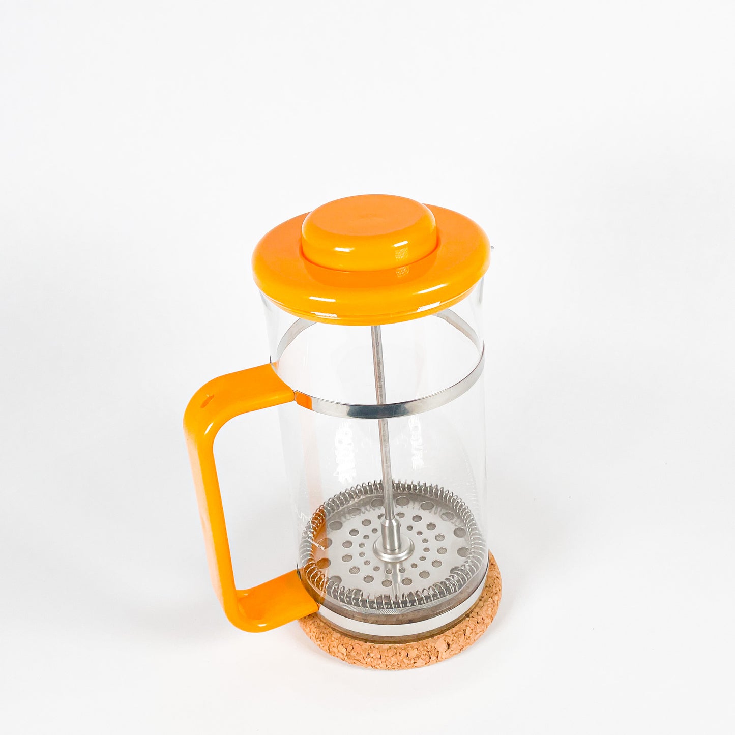 Yellow Bodum french press coffee maker