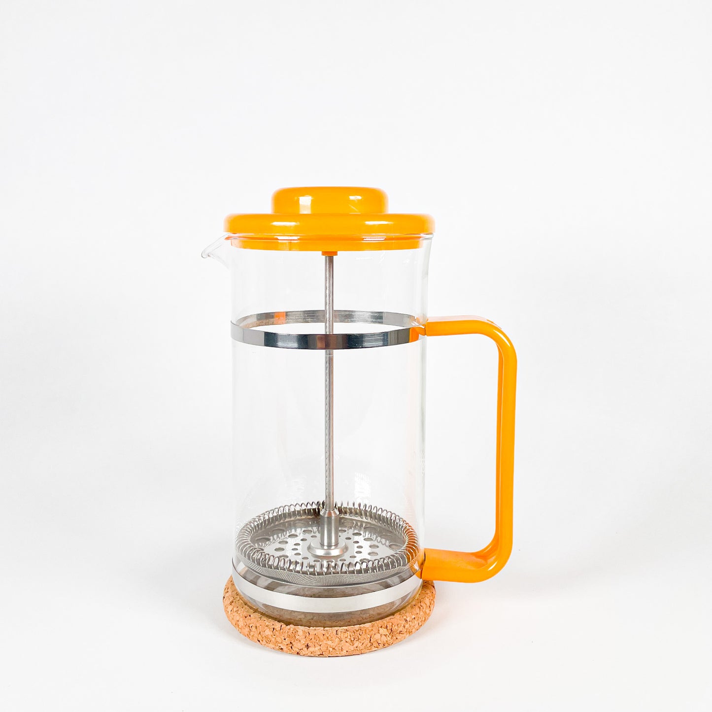 Yellow Bodum french press coffee maker