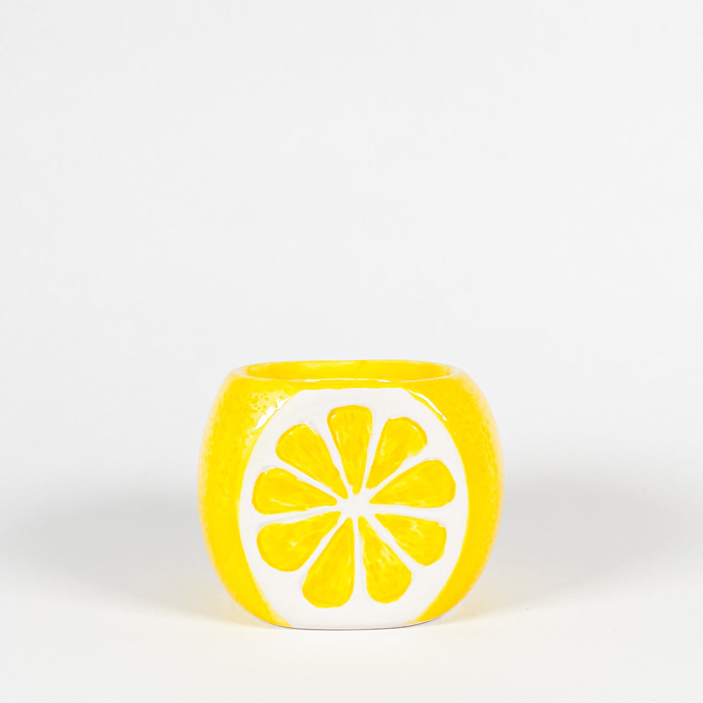 Petit pot citron en céramique