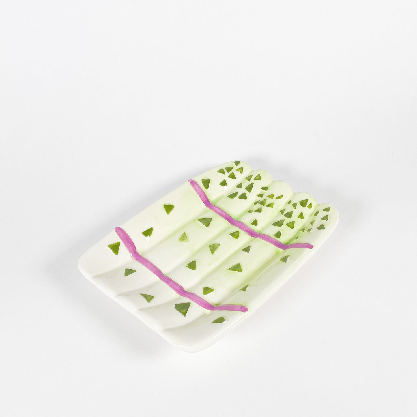 Small ceramic asparagus plate