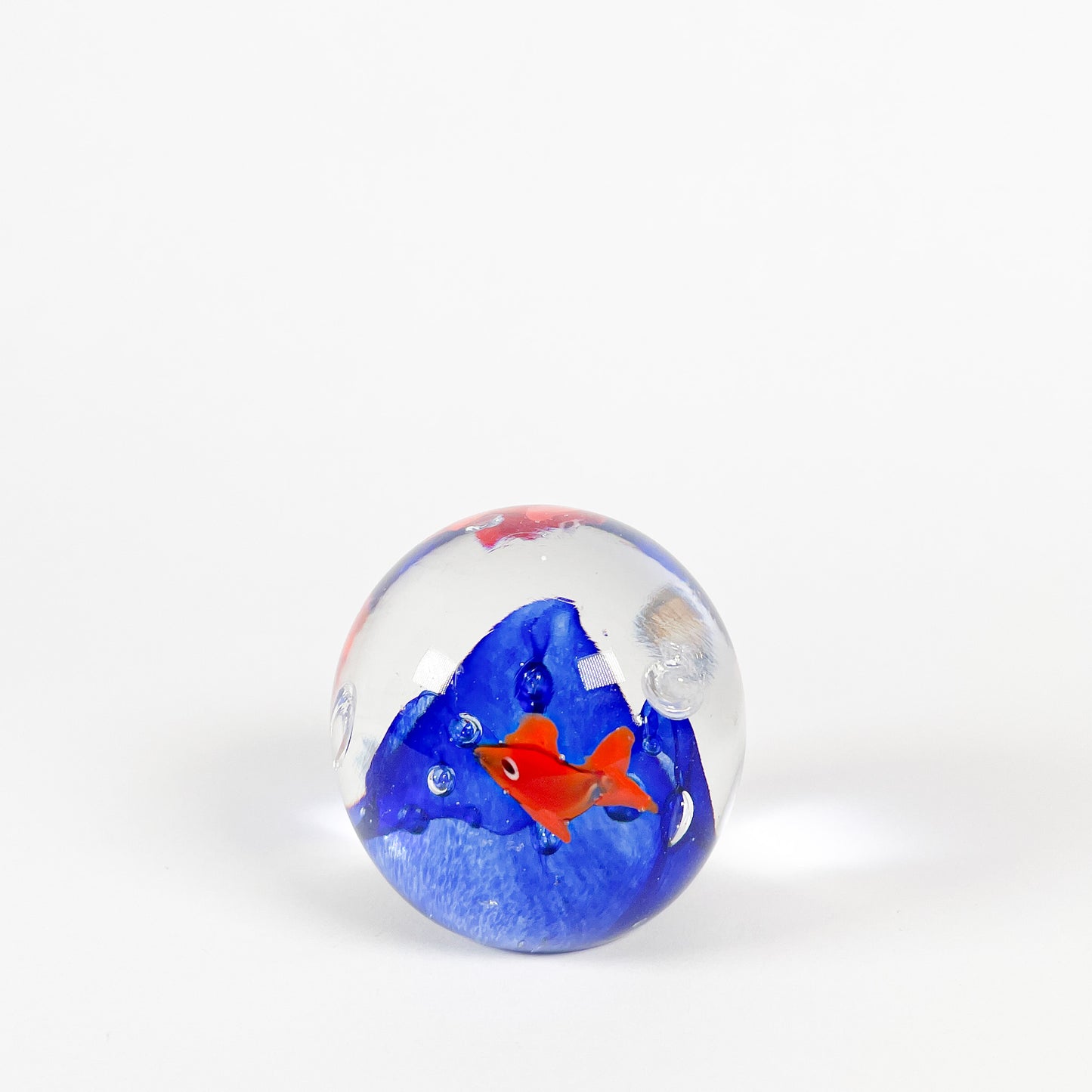 Blown glass fish paperweight