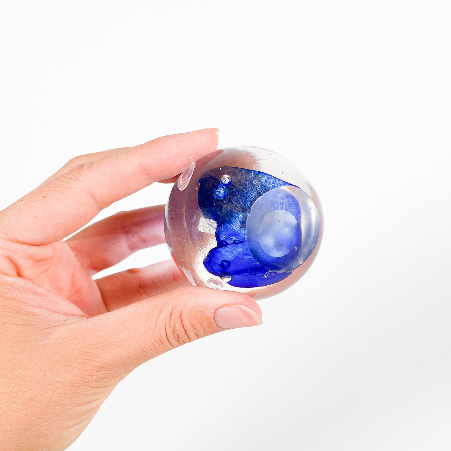 Blown glass fish paperweight