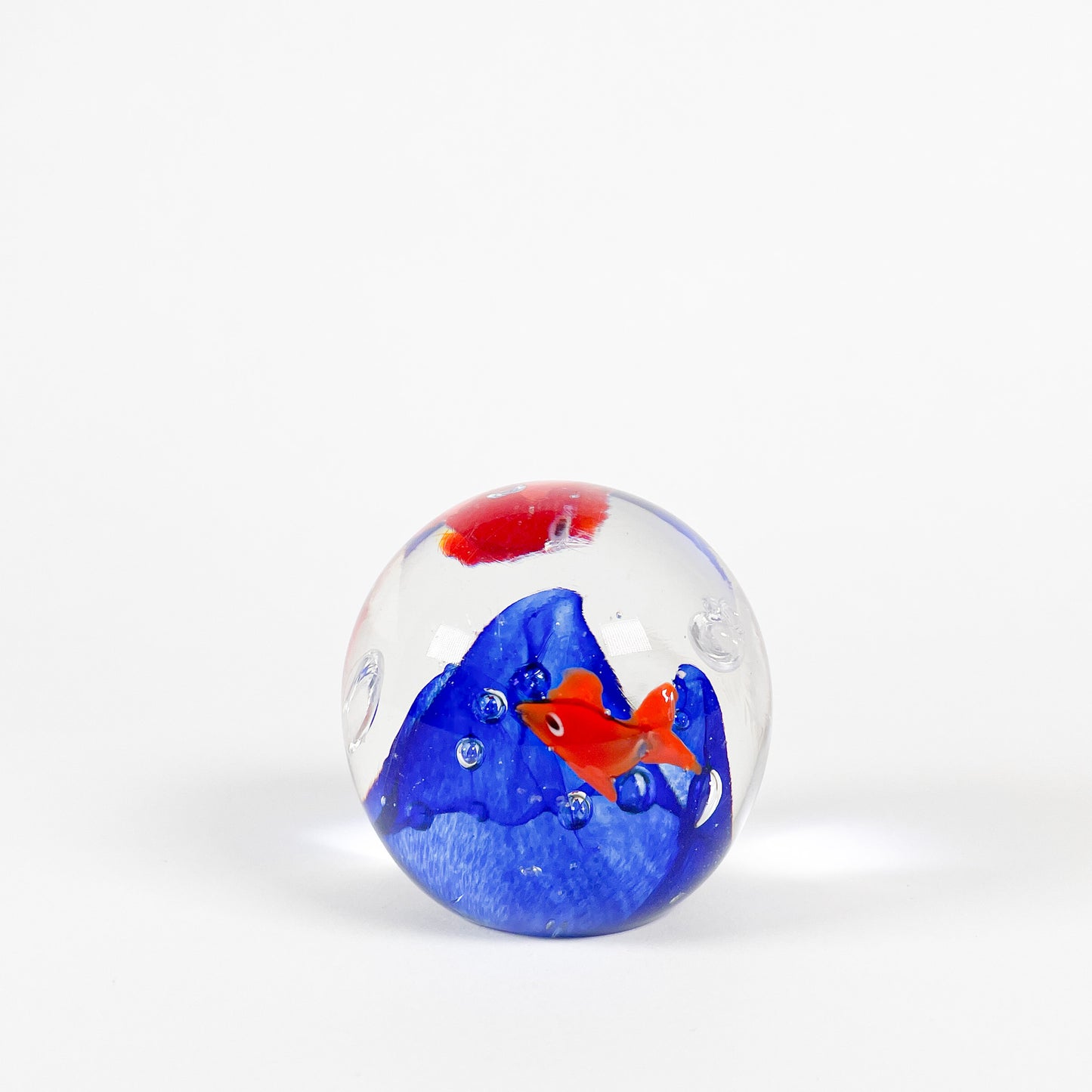 Blown glass fish paperweight