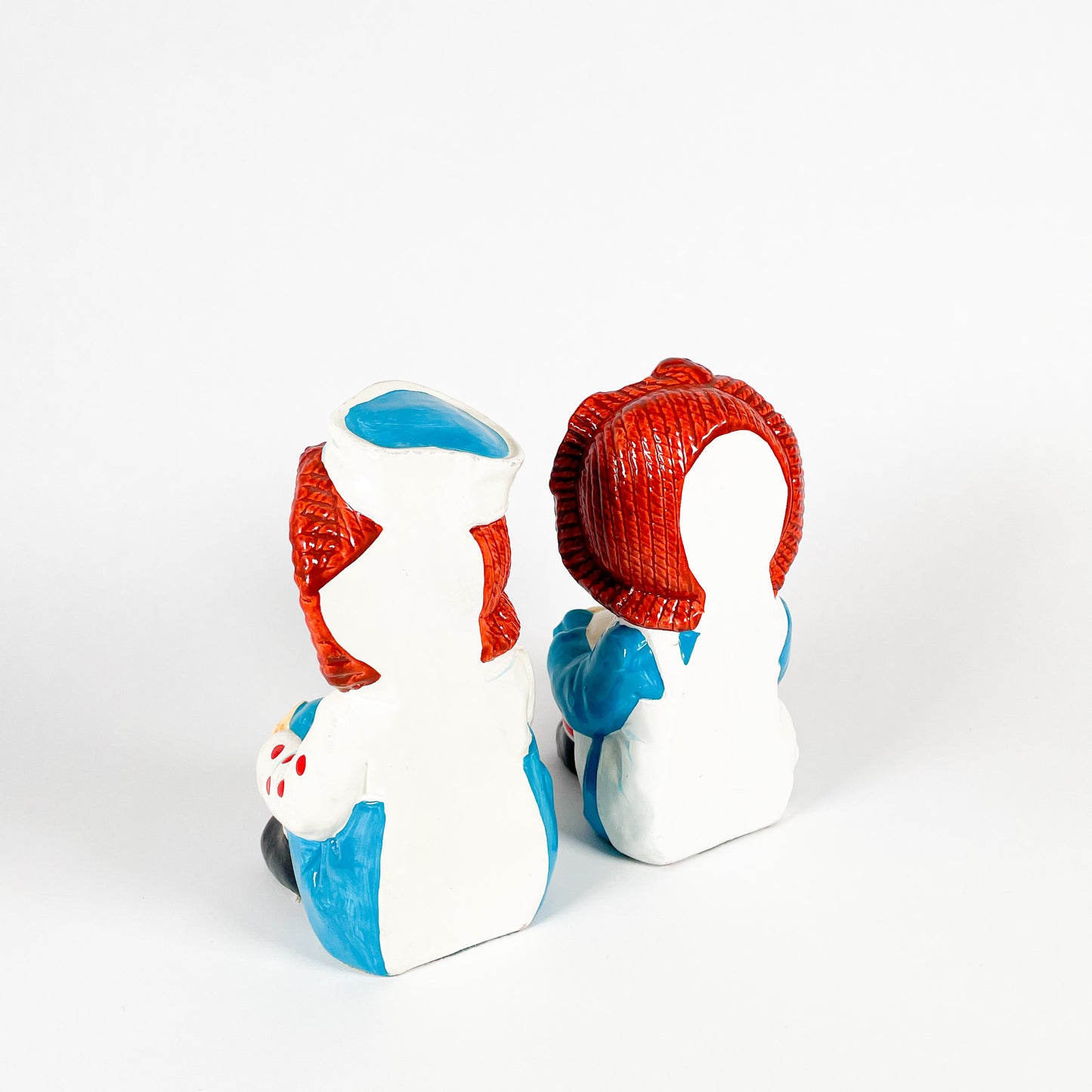 Duo appui-livres poupées Raggedy Ann et Andy 1970