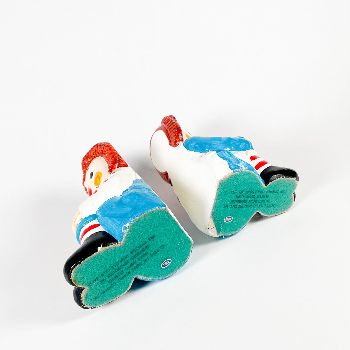 Duo appui-livres poupées Raggedy Ann et Andy 1970