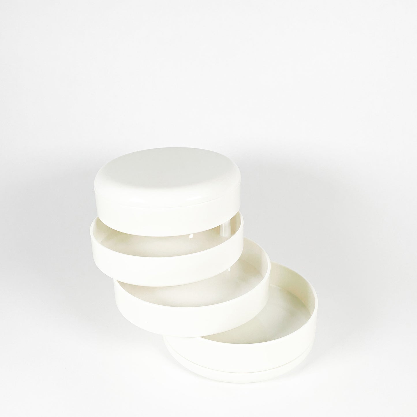 White swivel storage