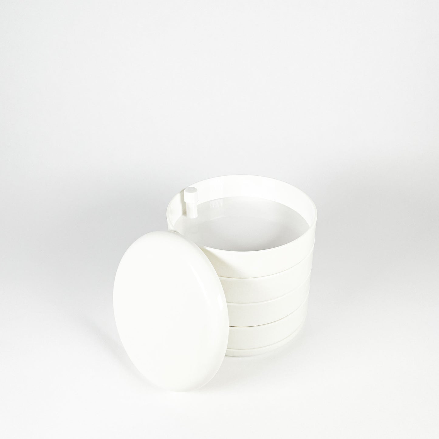 White swivel storage