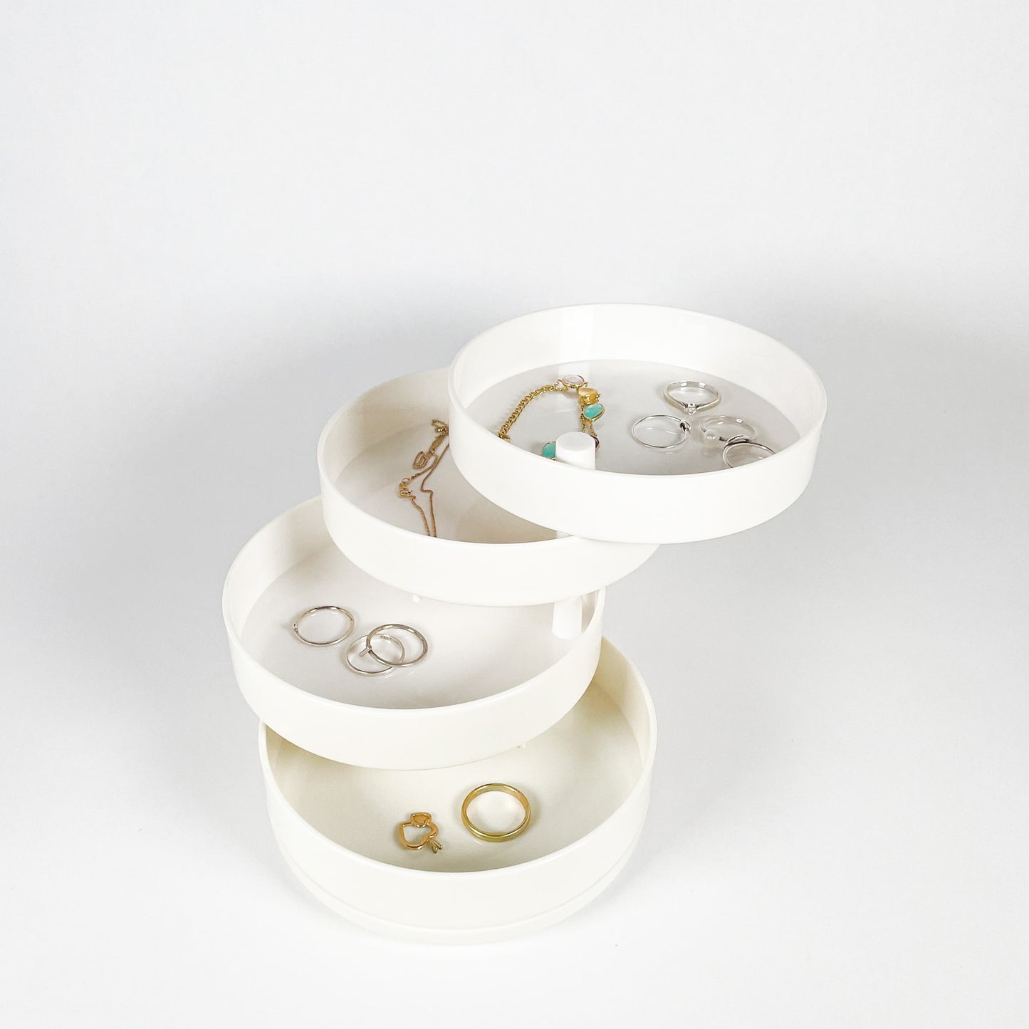 White swivel storage