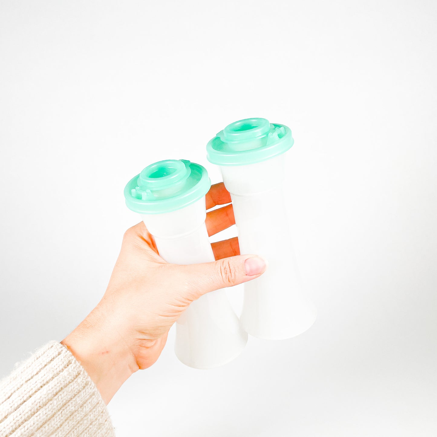 Tupperware turquoise salt and pepper shaker duo