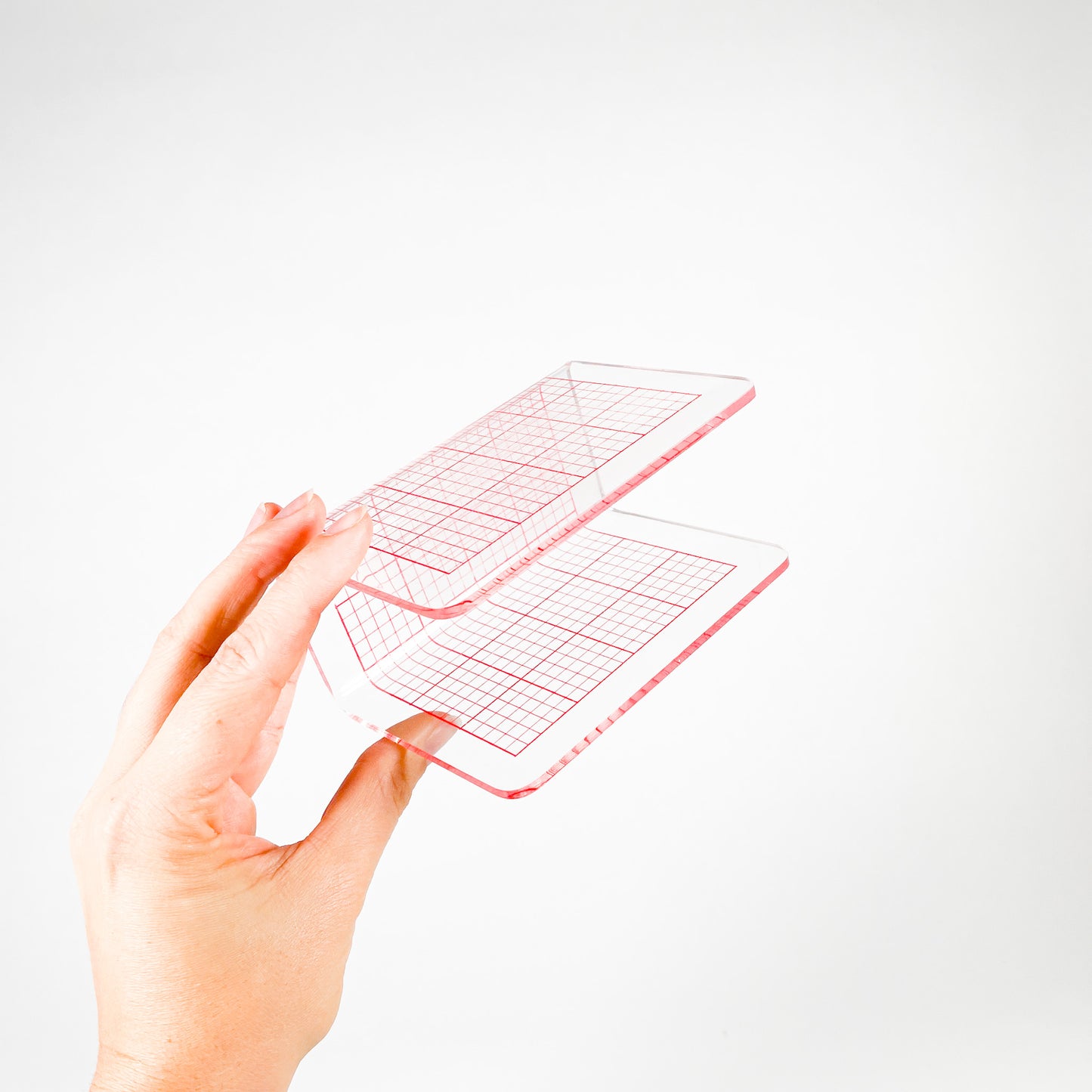 Petit porte-documents quadrillé rouge