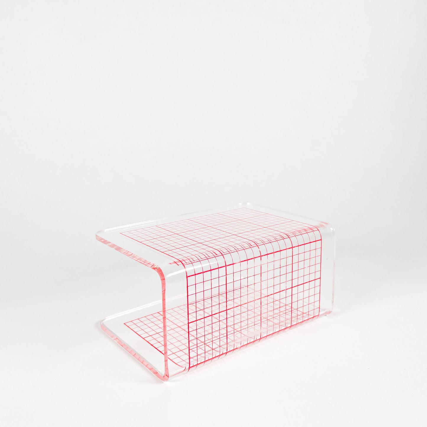 Petit porte-documents quadrillé rouge