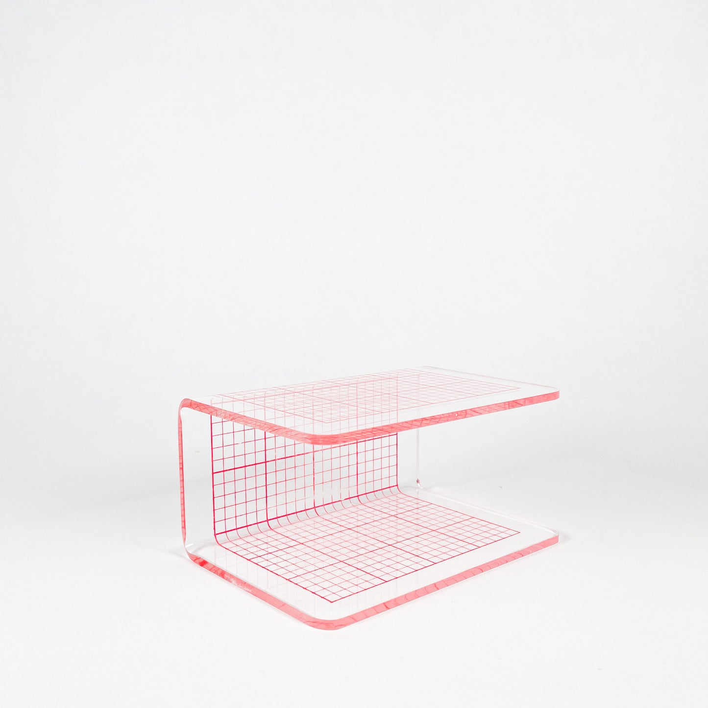 Petit porte-documents quadrillé rouge