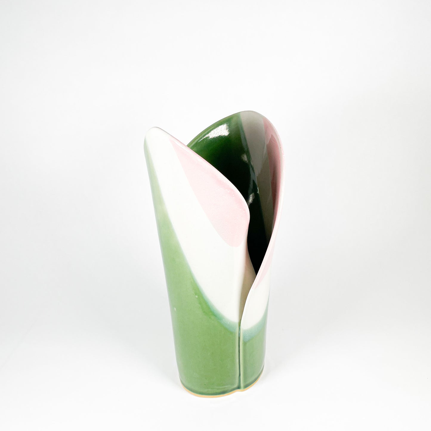 Grand vase rayé Hilborn Pottery