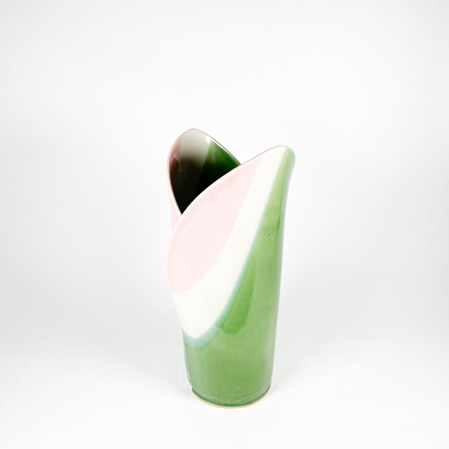 Grand vase rayé Hilborn Pottery