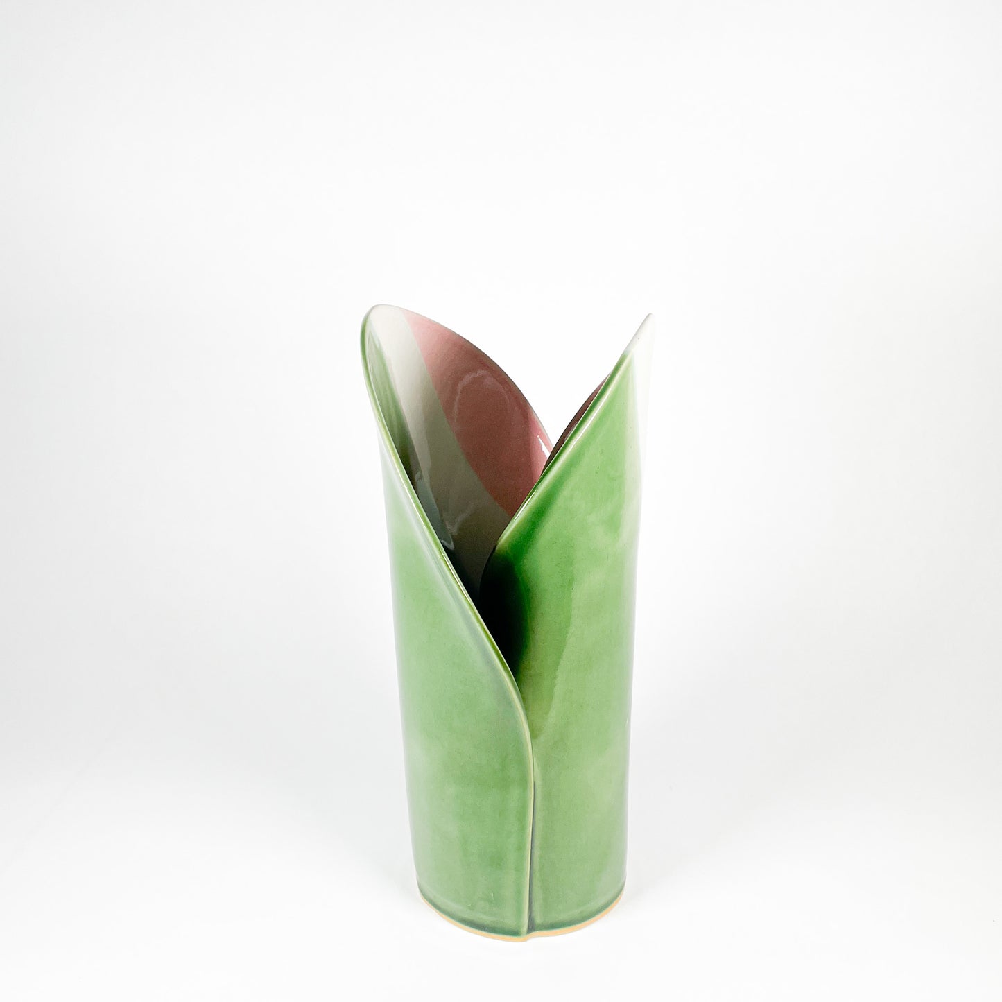Grand vase rayé Hilborn Pottery