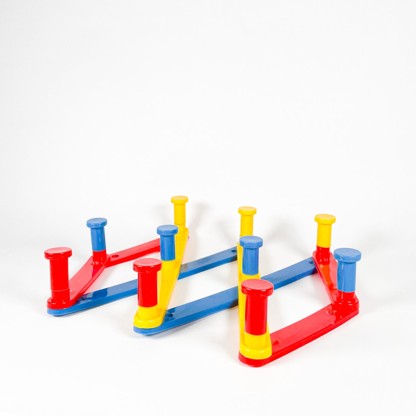 Primary colors plastic accordion rack
