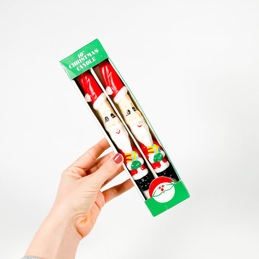 Vintage Santa Claus candles set