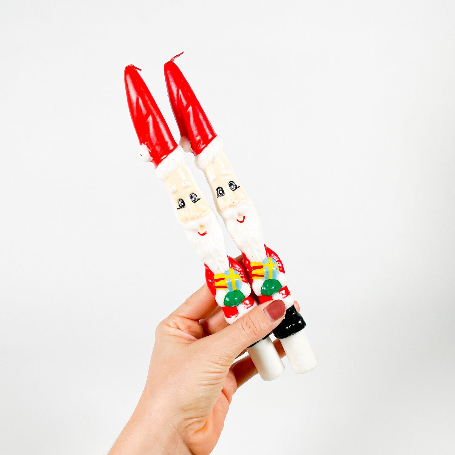 Vintage Santa Claus candles set