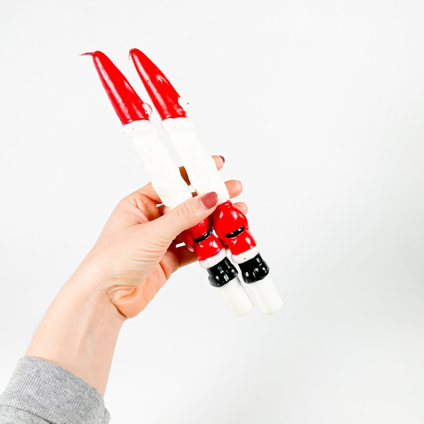 Vintage Santa Claus candles set