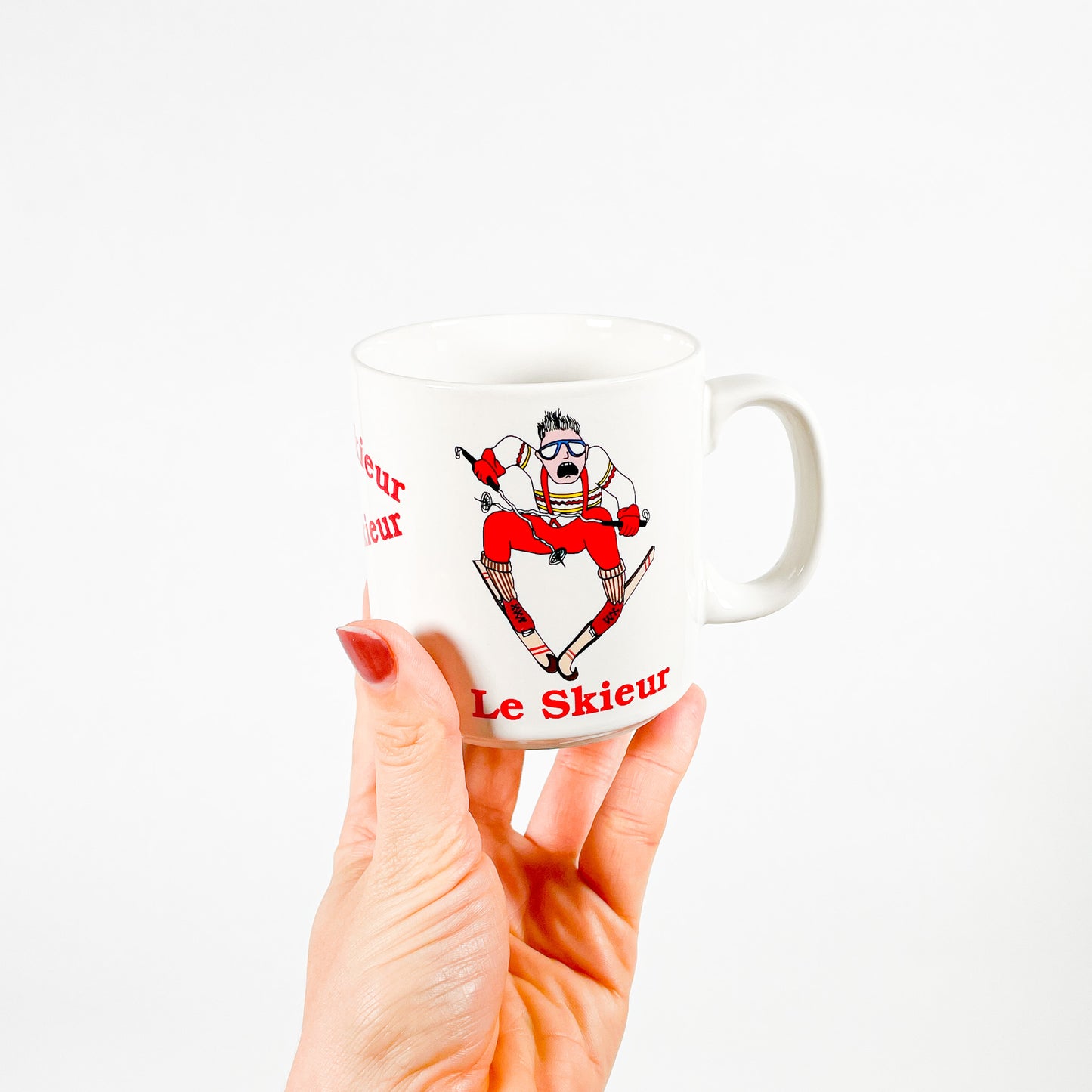 The Skier mug