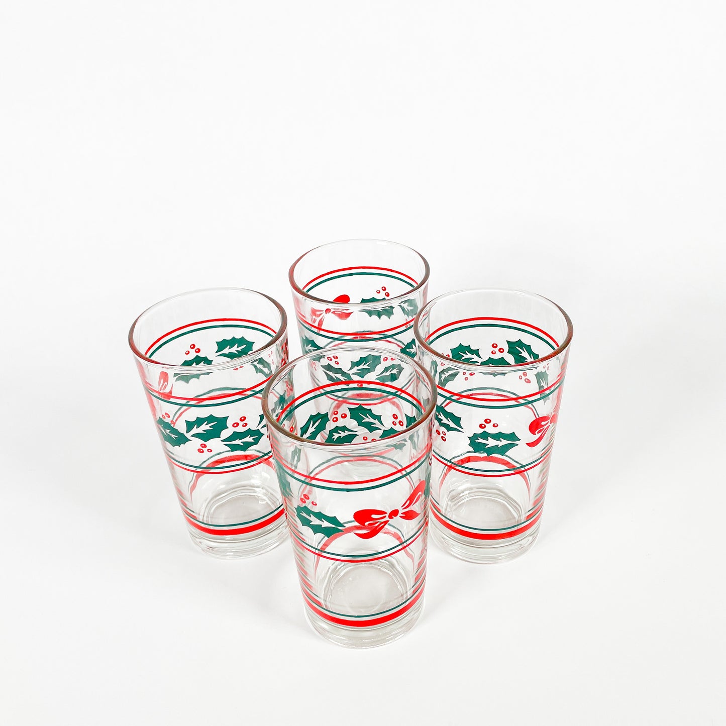 Verres rayés feuilles de gui