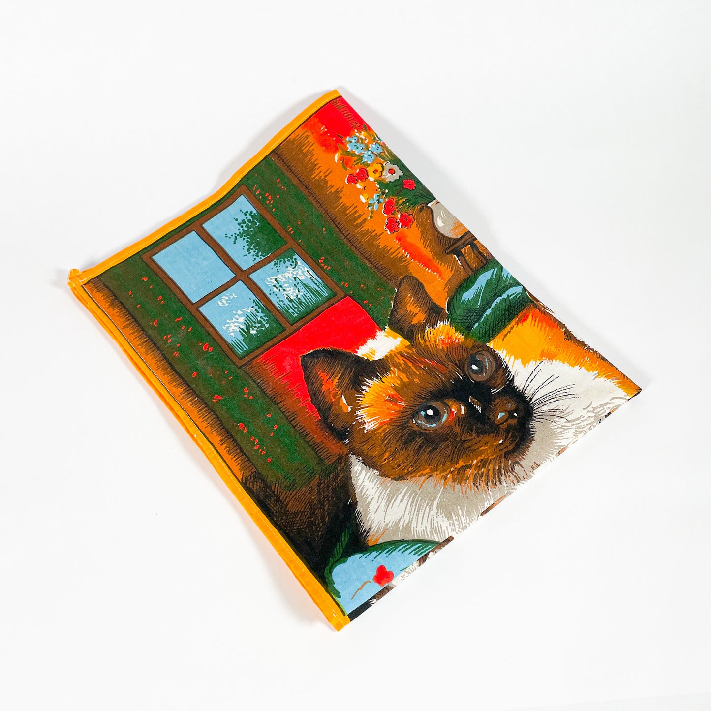 1977 Siamese cats fabric calendar