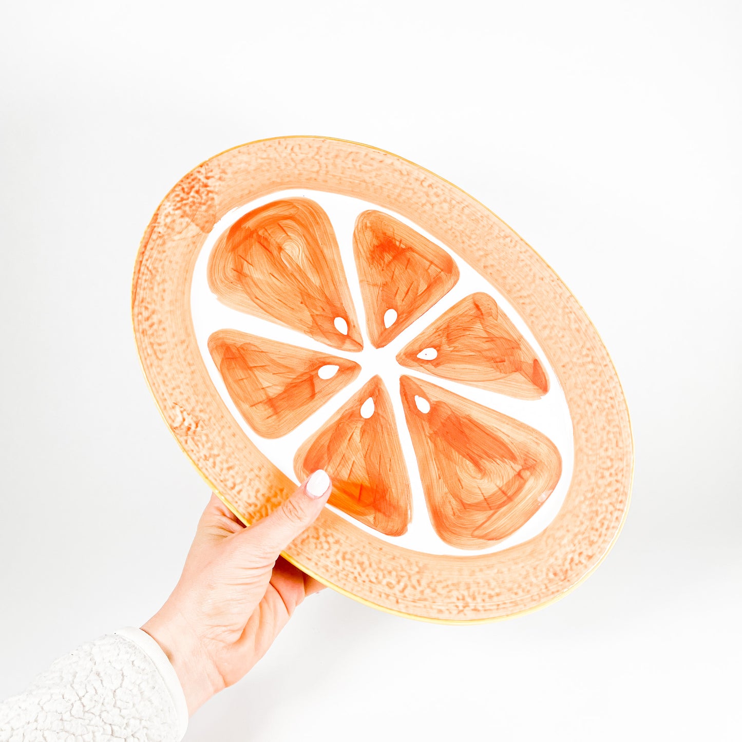 Large orange serving plate