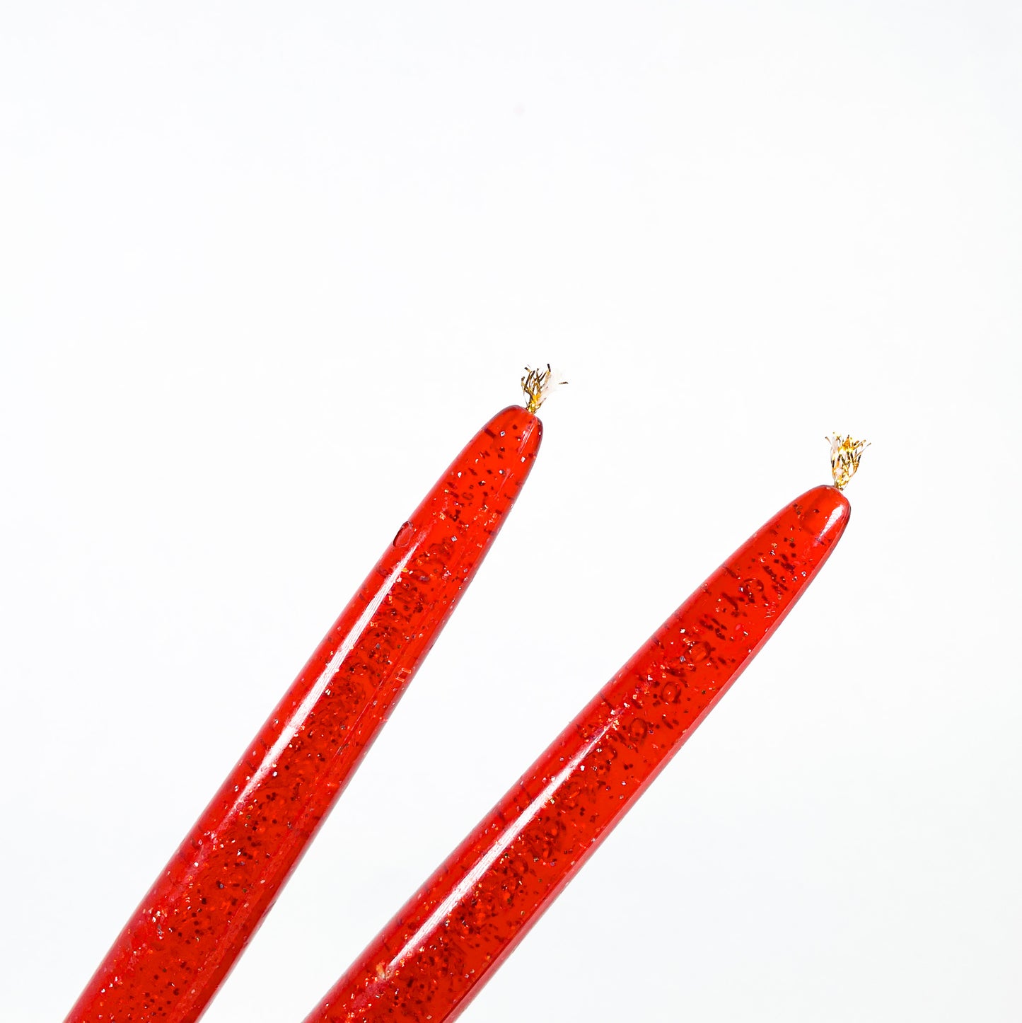Red lucite candles