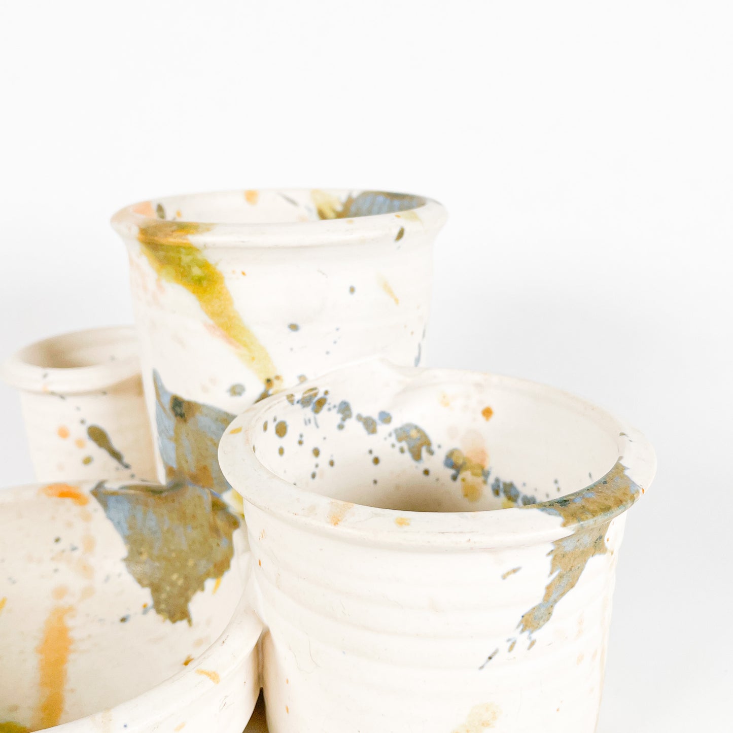 Splash ceramic sculptural pots