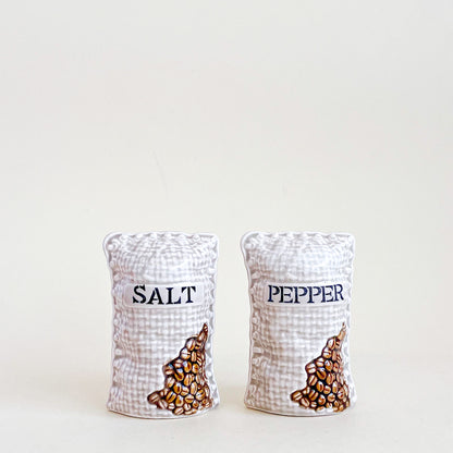 Coffee bags salt pepper shakers