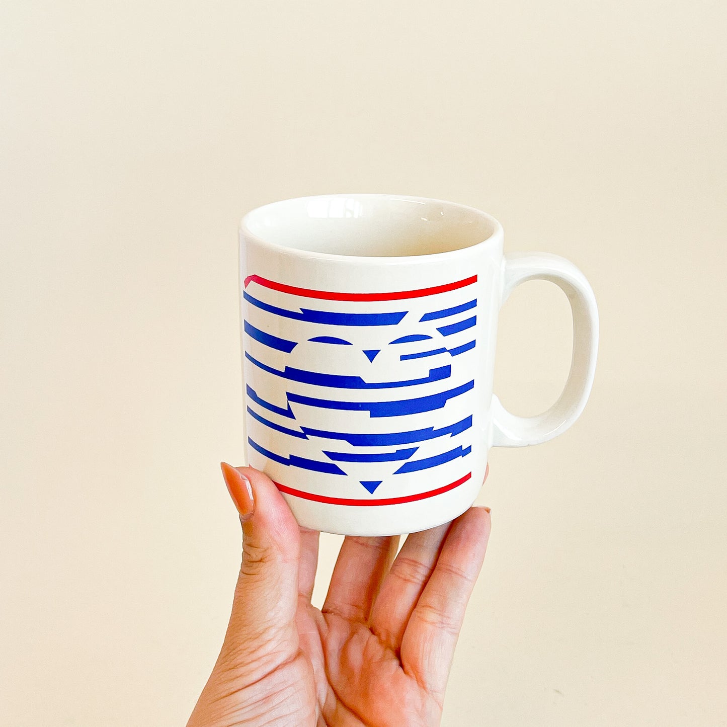 Heart striped mug