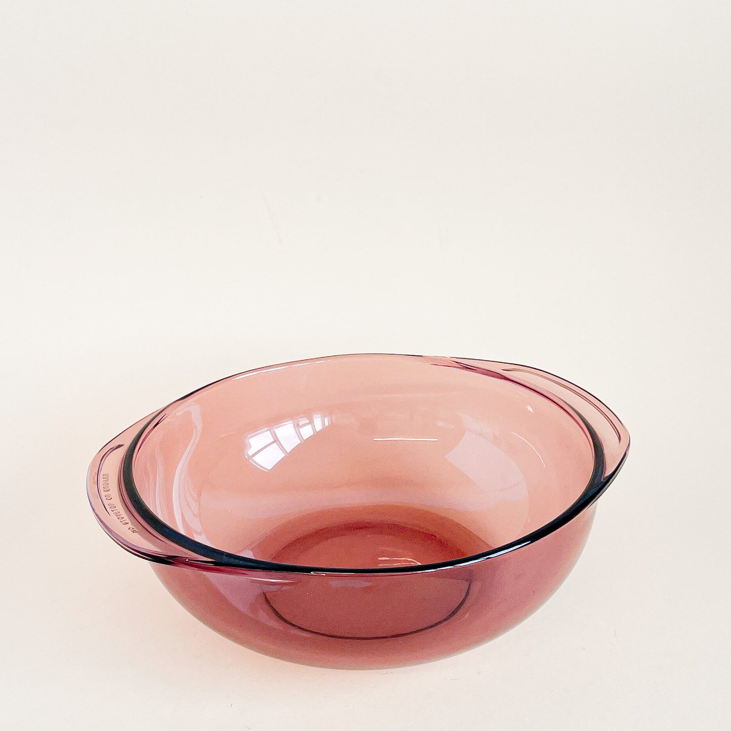 Pyrex cranberry glass cocotte